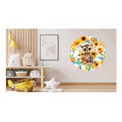 Sticker decorativ, Bufnita, Multicolor, 60 cm, 1281STK Sticker decorativ, Bufnita, Multicolor, 60 cm, 1281STK