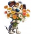 Sticker decorativ, Caine, Alb, 73 cm, 1341STK-2