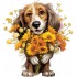 Sticker decorativ, Caine, Portocaliu, 66 cm, 1341STK
