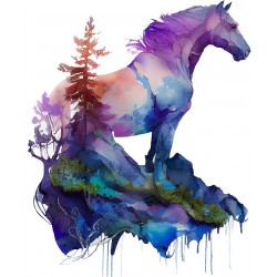 Sticker decorativ, Cal, Multicolor, 60 cm, 1259STK-3