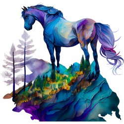 Sticker decorativ, Cal, Multicolor, 62 cm, 1259STK