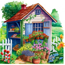 Sticker decorativ, Casa, Multicolor, 61 cm, 1261STK-5