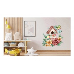 Sticker decorativ, Colivie, Maro, 62 cm, 1261STK-7