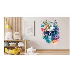 Sticker decorativ, Craniu, Multicolor, 72 cm, 1274STK-5 Sticker decorativ, Craniu, Multicolor, 72 cm, 1274STK-5
