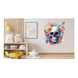 Sticker decorativ, Craniu, Multicolor, 73 cm, 1274STK-4 Sticker decorativ, Craniu, Multicolor, 73 cm, 1274STK-4