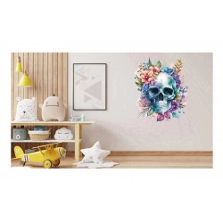 Sticker decorativ, Craniu, Multicolor, 75 cm, 1274STK-2 Sticker decorativ, Craniu, Multicolor, 75 cm, 1274STK-2