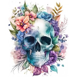 Sticker decorativ, Craniu, Multicolor, 75 cm, 1274STK-2