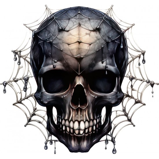 Sticker decorativ, Craniu, Negru, 63 cm, 1343STK-8