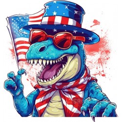 Sticker decorativ, Dinozaur, Albastru, 63 cm, 1348STK