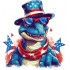 Sticker decorativ, Dinozaur, Albastru, 64 cm, 1348STK-3