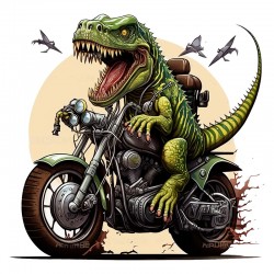 Sticker decorativ,  Dinozaur, Verde, 60 cm, 1205STK