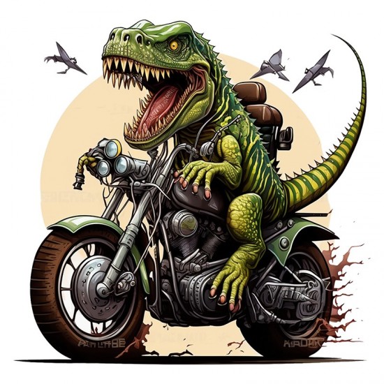 Sticker decorativ,  Dinozaur, Verde, 60 cm, 1205STK