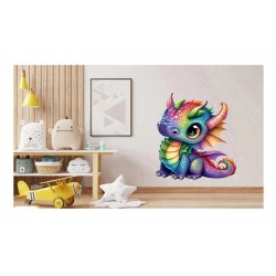 Sticker decorativ, Dragon, Multicolor, 67 cm, 1262STK-6