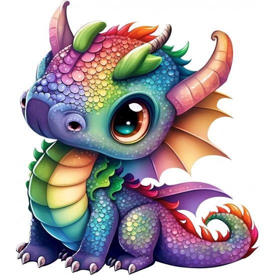 Sticker decorativ, Dragon, Multicolor, 67 cm, 1262STK-6