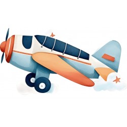 Sticker decorativ, Elicopter, Albastru, 90 cm, 1286STK-1