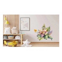 Sticker decorativ, Floare, Dragon, Verde, 60 cm, 1207STK-2