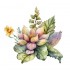 Sticker decorativ, Floare, Dragon, Verde, 60 cm, 1207STK-2
