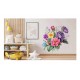 Sticker decorativ, Flori, Multicolor, 64 cm, 1216STK-7