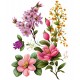 Sticker decorativ, Flori, Multicolor, 80 cm, 1216STK-5