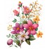 Sticker decorativ, Flori, Multicolor, 85 cm, 1216STK-1