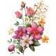 Sticker decorativ, Flori, Multicolor, 85 cm, 1216STK-1