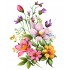 Sticker decorativ, Flori, Multicolor, 85 cm, 1216STK