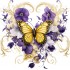 Sticker decorativ Fluture, Galben, 60 cm, 1316STK-3
