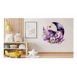 Sticker decorativ, Fluture, Mov, 62 cm, 1272STK-5