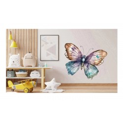 Sticker decorativ, Fluture, Multicolor, 80 cm, 1207STK-3 Sticker decorativ, Fluture, Multicolor, 80 cm, 1207STK-3