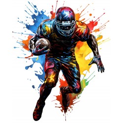 Sticker decorativ, Fotbal American, Galben, 74 cm, 1335STK-10