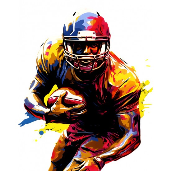 Sticker decorativ, Fotbal American, Maro, 76 cm, 1335STK-11