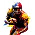 Sticker decorativ, Fotbal American, Maro, 76 cm, 1335STK-11