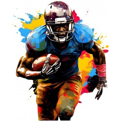 Sticker decorativ, Fotbal American, Multicolor, 74 cm, 1335STK-7
