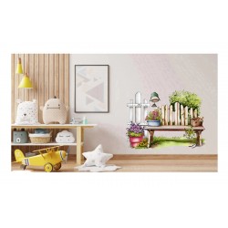 Sticker decorativ, Gard, Verde, 68 cm, 1261STK-2