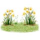 Sticker decorativ, Ghiocei, Galben, 88 cm, 1290STK-2