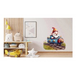 Sticker decorativ, Gnom Fericit, Multicolor, 60 cm, 1247STK-2