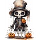 Sticker decorativ, Halloween, Alb, 81 cm, 1337STK-20