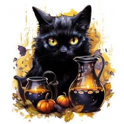 Sticker decorativ, Halloween, Negru, 68 cm, 1337STK-13