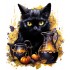 Sticker decorativ, Halloween, Negru, 68 cm, 1337STK-13