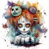 Sticker decorativ, Halloween, Portocaliu, 61 cm, 1334STK-4