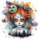 Sticker decorativ, Halloween, Portocaliu, 61 cm, 1334STK-4