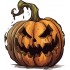 Sticker decorativ, Halloween, Portocaliu, 68 cm, 1337STK-11