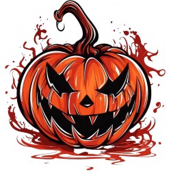 Sticker decorativ, Halloween, Rosu, 63 cm, 1337STK-3