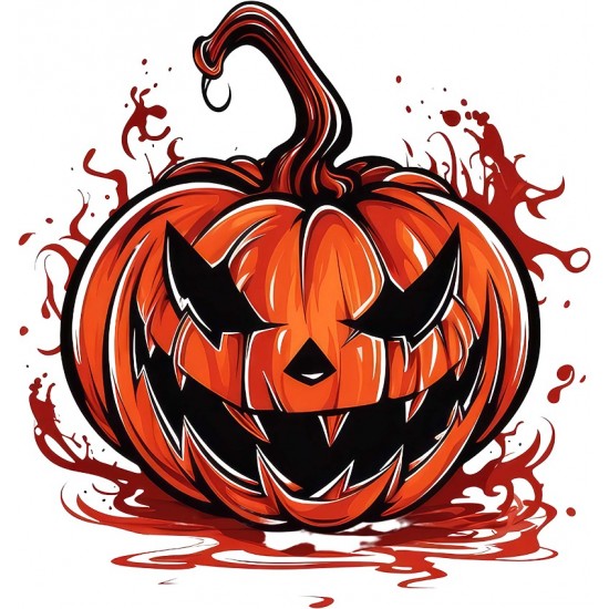Sticker decorativ, Halloween, Rosu, 63 cm, 1337STK-3