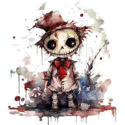 Sticker decorativ, Halloween, Rosu, 68 cm, 1334STK-1