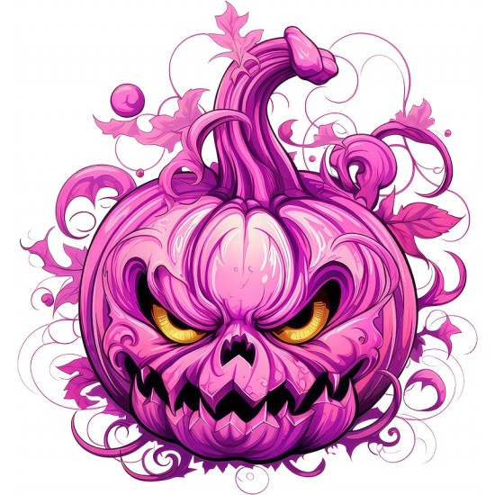 Sticker decorativ, Halloween, Roz, 64 cm, 1337STK-10