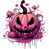 Sticker decorativ, Halloween, Roz, 67 cm, 1337STK-4