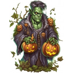 Sticker decorativ, Halloween, Verde, 80 cm, 1308STK-7