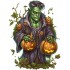 Sticker decorativ, Halloween, Verde, 80 cm, 1308STK-7