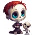 Sticker decorativ, Halloween, Waterproof, Alb, 75 cm, 1306STK-1